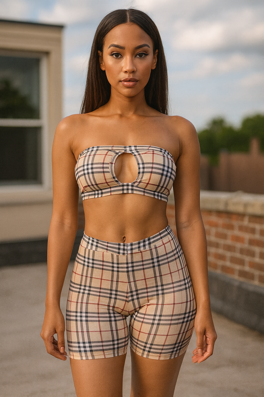 Plaid Two-Piece Set